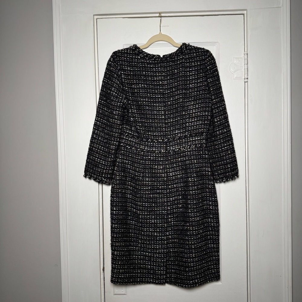 J. Crew Collection Black Label Tweed Career Dress Size 8 - Picture 8 of 13